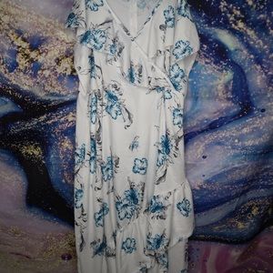 Blue & White Floral Dress